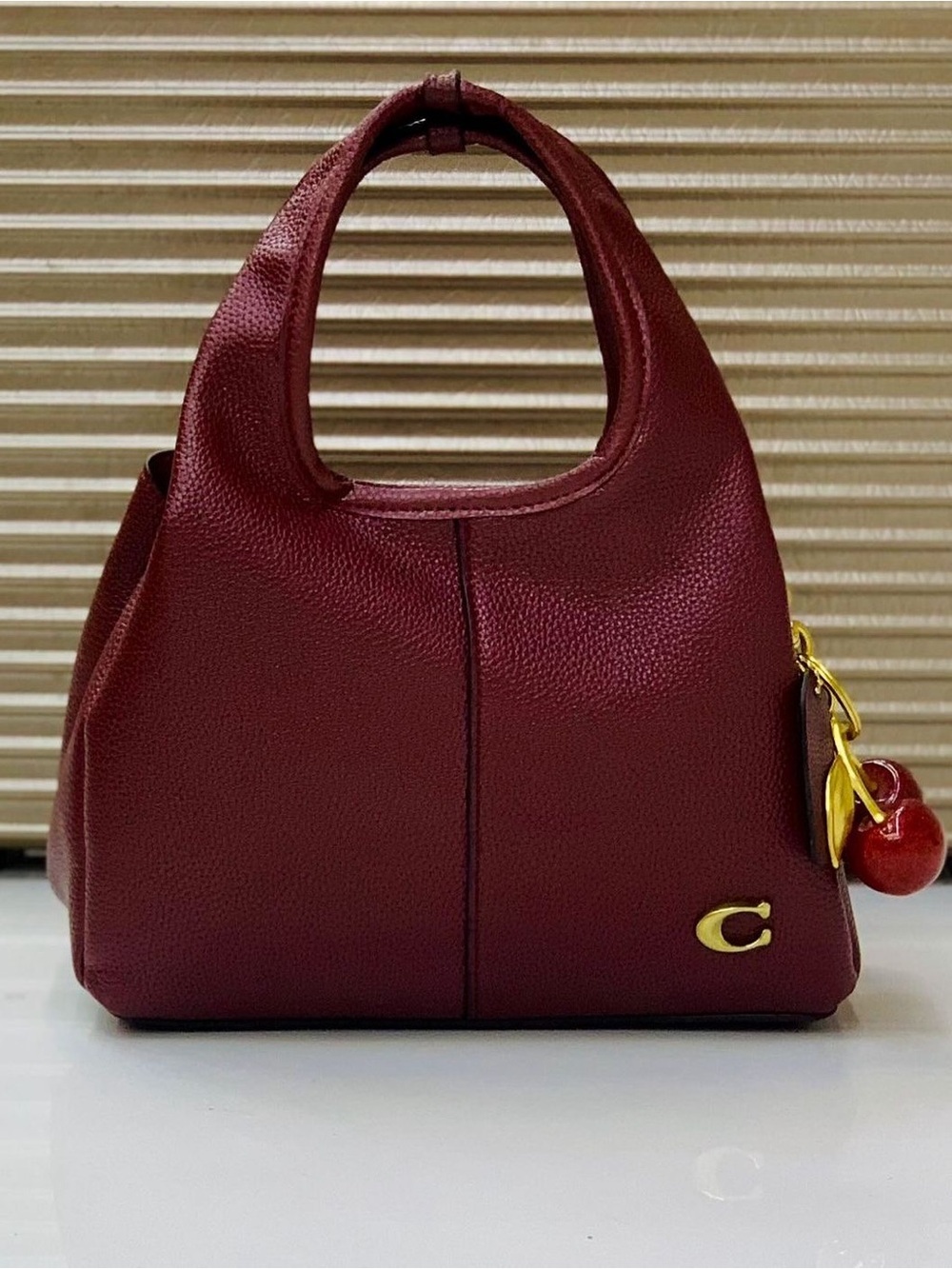 Coach Lana 23 Cherry Red Burgundy Leather Handbag